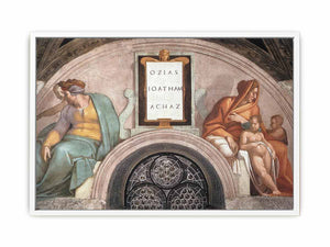 Uzziah, Ioatham und Achaz (restauriert), Lünette By Michelangelo Buonarroti