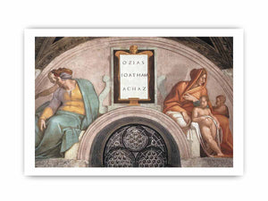 Uzziah, Ioatham und Achaz (restauriert), Lünette By Michelangelo Buonarroti