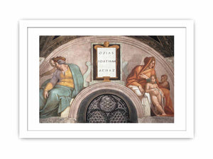 Uzziah, Ioatham und Achaz (restauriert), Lünette By Michelangelo Buonarroti
