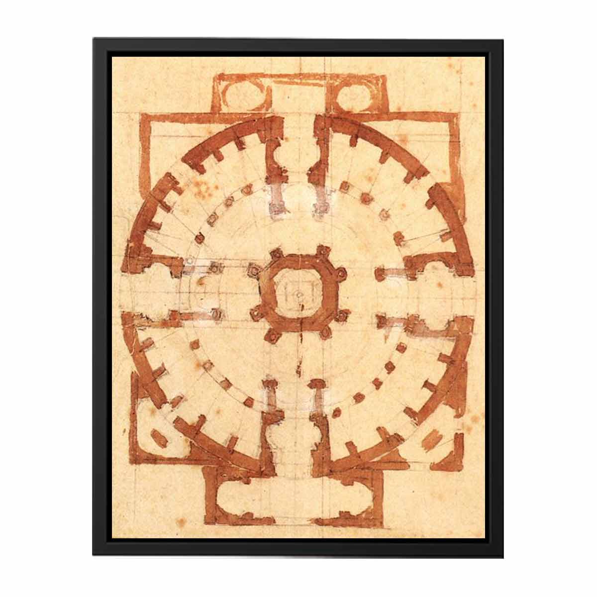 MICHELANGELO Buonarroti Plan for a Church