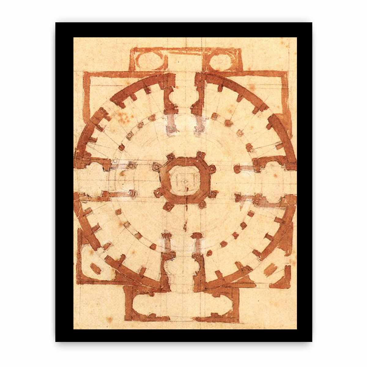 MICHELANGELO Buonarroti Plan for a Church