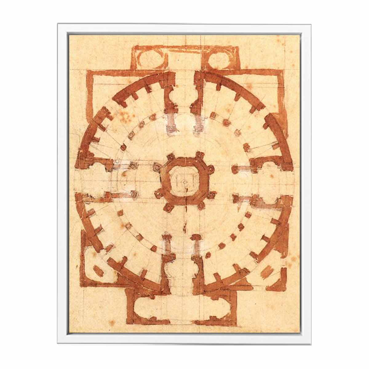 MICHELANGELO Buonarroti Plan for a Church