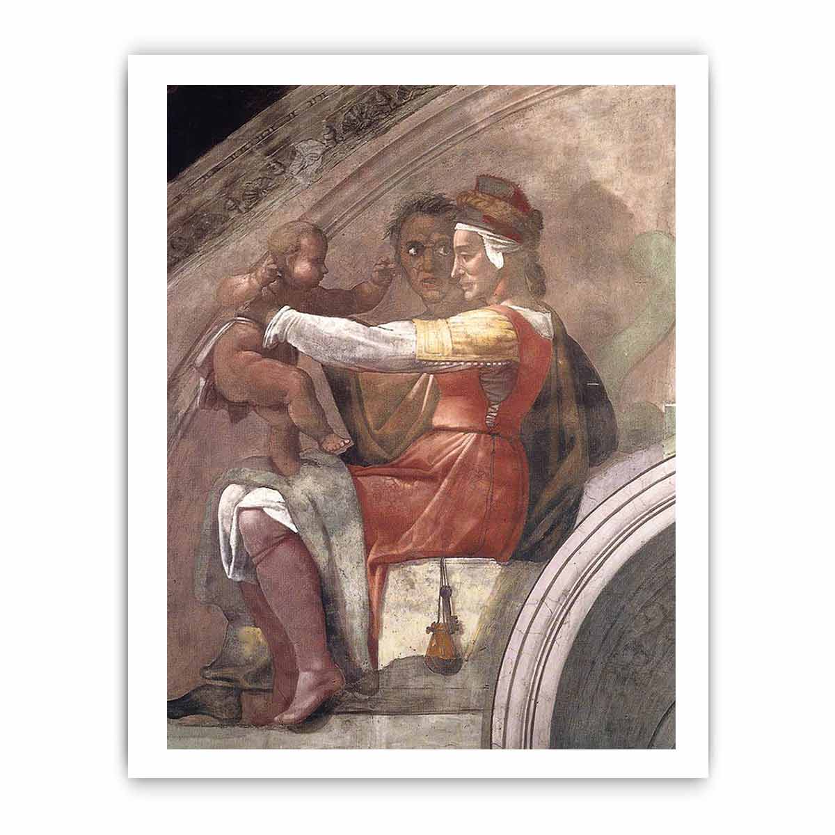 Eleazar - Matthan (detail) By Michelangelo Buonarroti