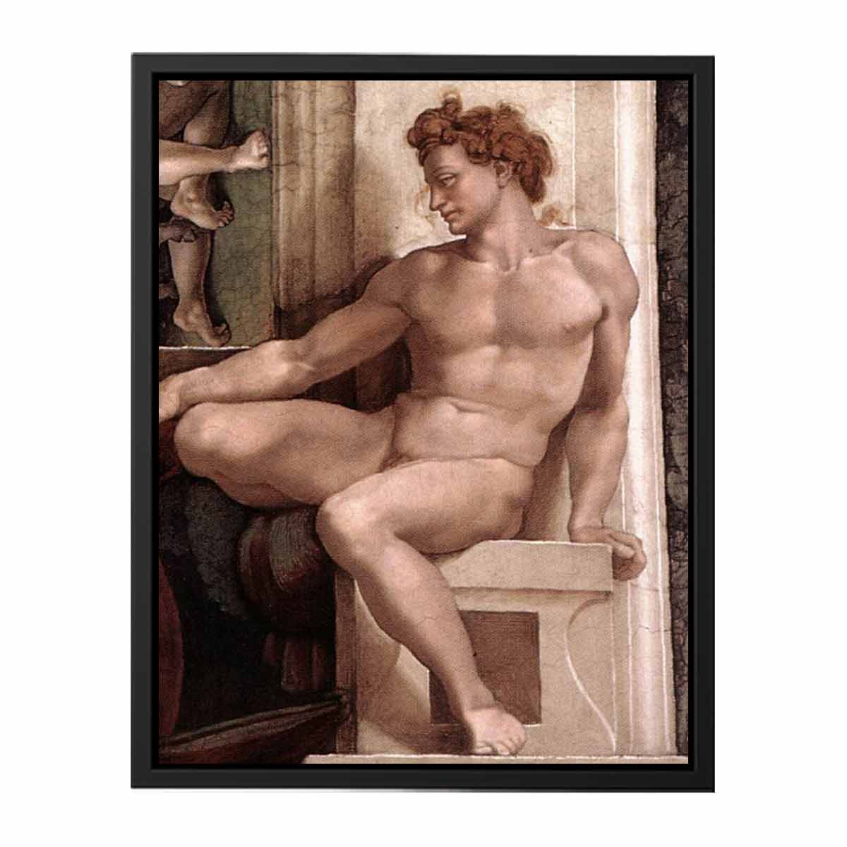 ignudo (restored) By Michelangelo Buonarroti