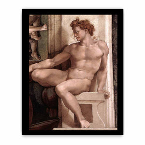 ignudo (restored) By Michelangelo Buonarroti