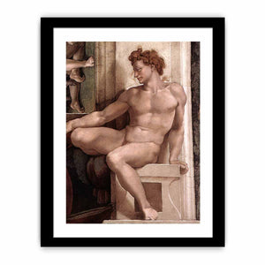 ignudo (restored) By Michelangelo Buonarroti