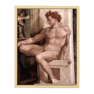 ignudo (restored) By Michelangelo Buonarroti
