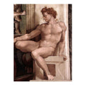 ignudo (restored) By Michelangelo Buonarroti