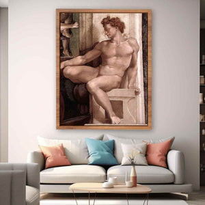 ignudo (restored) By Michelangelo Buonarroti