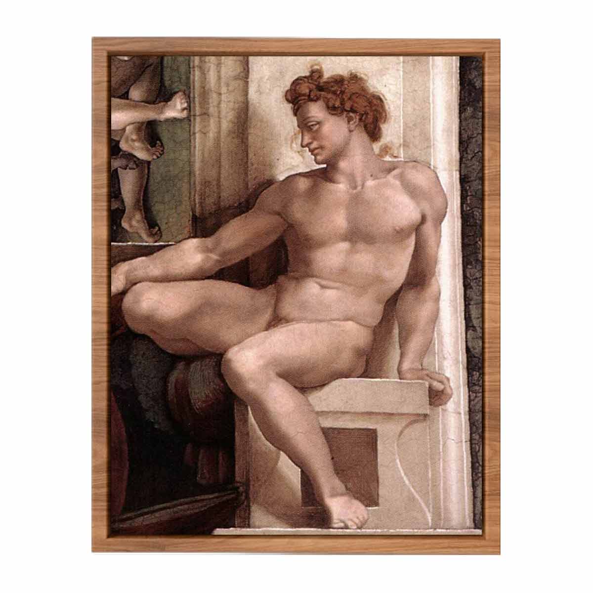 ignudo (restored) By Michelangelo Buonarroti