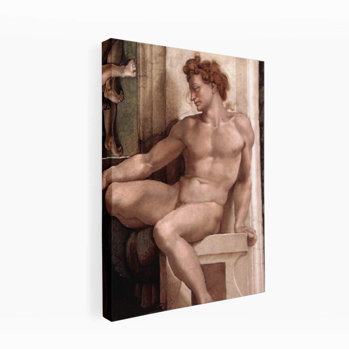 ignudo (restored) By Michelangelo Buonarroti