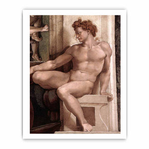 ignudo (restored) By Michelangelo Buonarroti