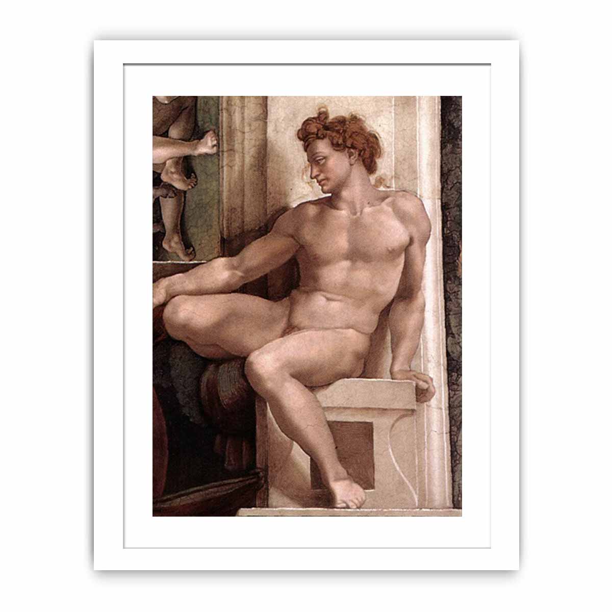 ignudo (restored) By Michelangelo Buonarroti