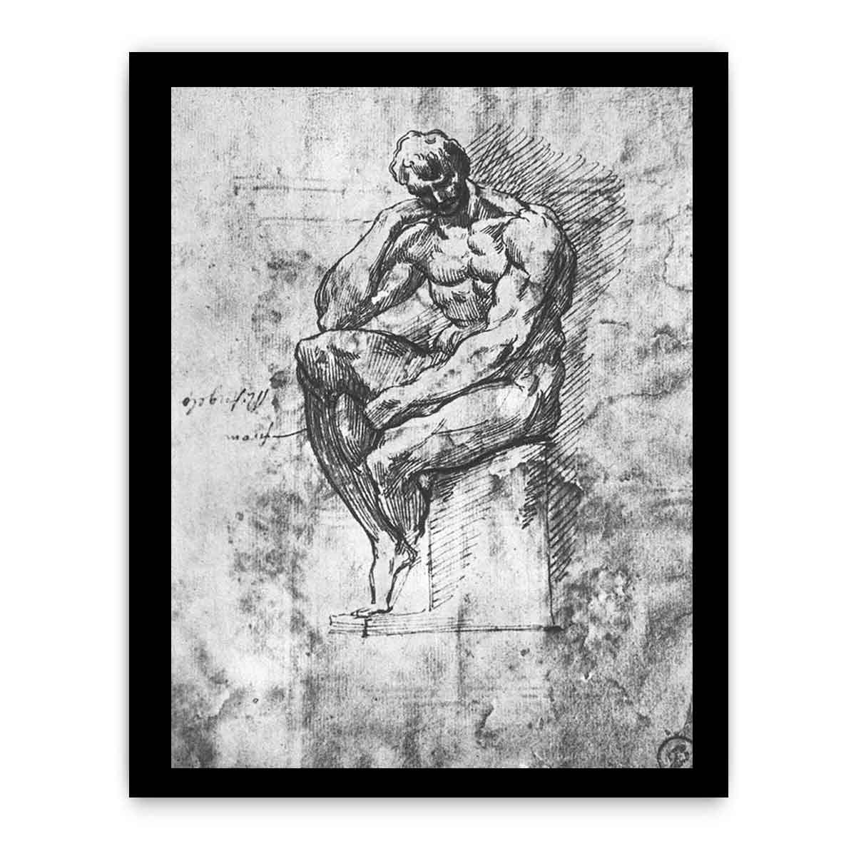 Study of a Man By Michelangelo Buonarroti