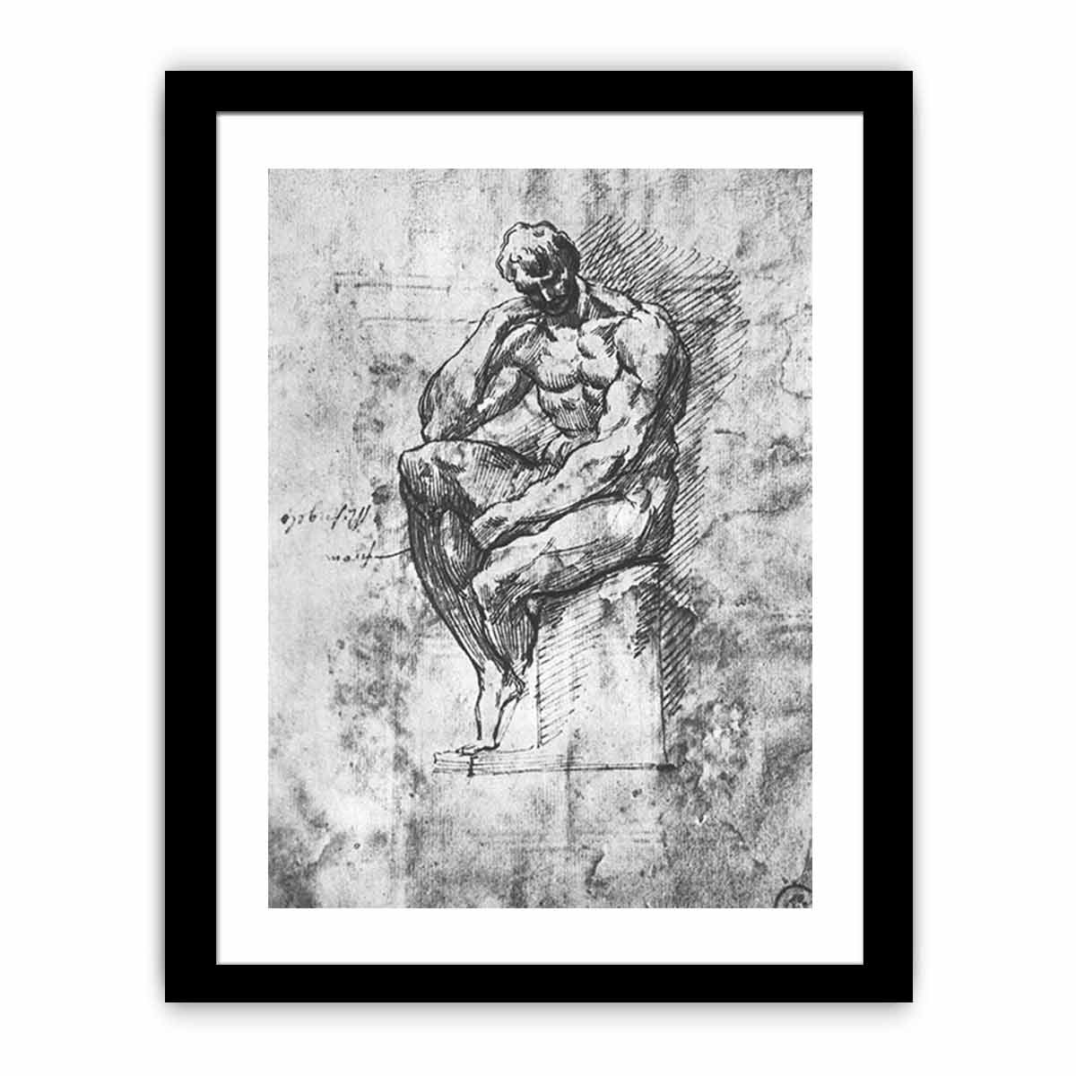 Study of a Man By Michelangelo Buonarroti