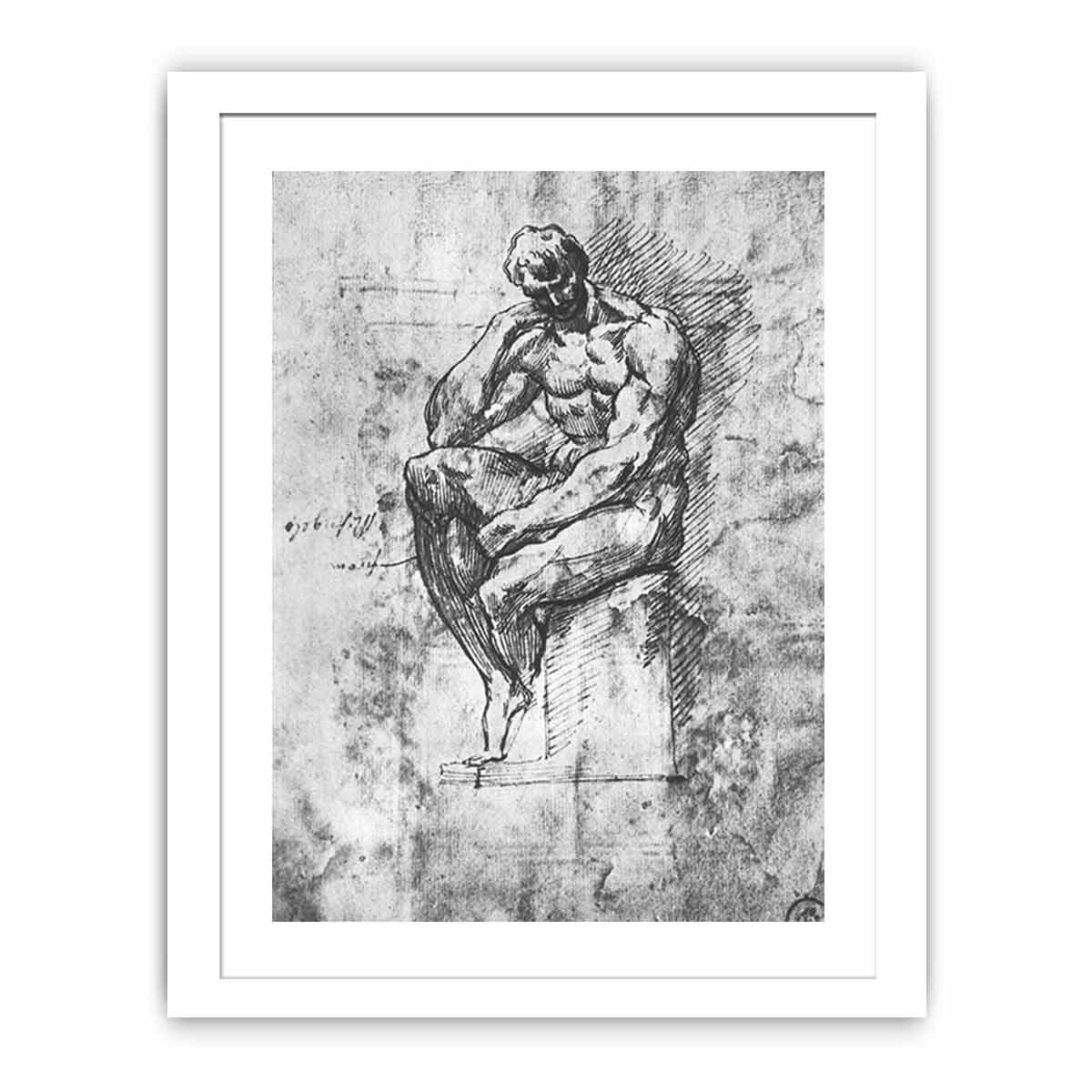 Study of a Man By Michelangelo Buonarroti