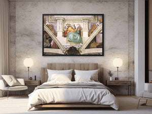 Frescoes above the entrance wall By Michelangelo Buonarroti
