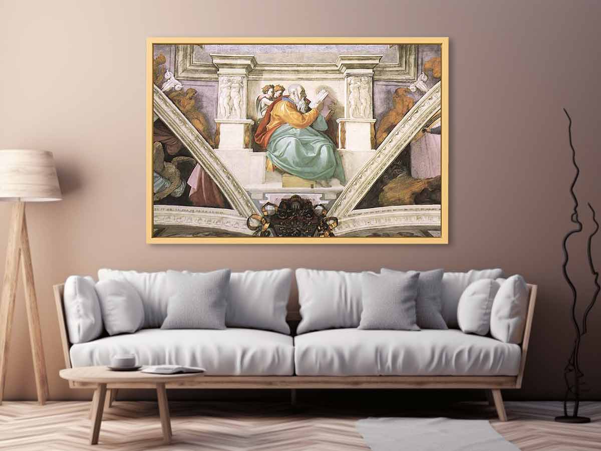 Frescoes above the entrance wall By Michelangelo Buonarroti