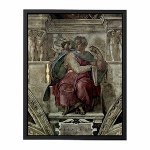 Deckenfresko zur Schöpfungsgeschichte in der Sixtinischen Kapelle, Szene in Lünette: Der Prophet Jessaja By Michelangelo Buonarroti