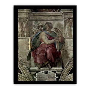 Deckenfresko zur Schöpfungsgeschichte in der Sixtinischen Kapelle, Szene in Lünette: Der Prophet Jessaja By Michelangelo Buonarroti