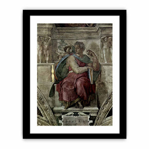 Deckenfresko zur Schöpfungsgeschichte in der Sixtinischen Kapelle, Szene in Lünette: Der Prophet Jessaja By Michelangelo Buonarroti