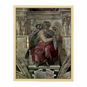 Deckenfresko zur Schöpfungsgeschichte in der Sixtinischen Kapelle, Szene in Lünette: Der Prophet Jessaja By Michelangelo Buonarroti