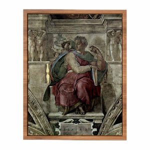 Deckenfresko zur Schöpfungsgeschichte in der Sixtinischen Kapelle, Szene in Lünette: Der Prophet Jessaja By Michelangelo Buonarroti
