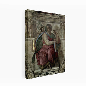 Deckenfresko zur Schöpfungsgeschichte in der Sixtinischen Kapelle, Szene in Lünette: Der Prophet Jessaja By Michelangelo Buonarroti