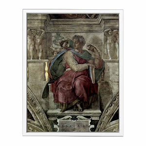 Deckenfresko zur Schöpfungsgeschichte in der Sixtinischen Kapelle, Szene in Lünette: Der Prophet Jessaja By Michelangelo Buonarroti
