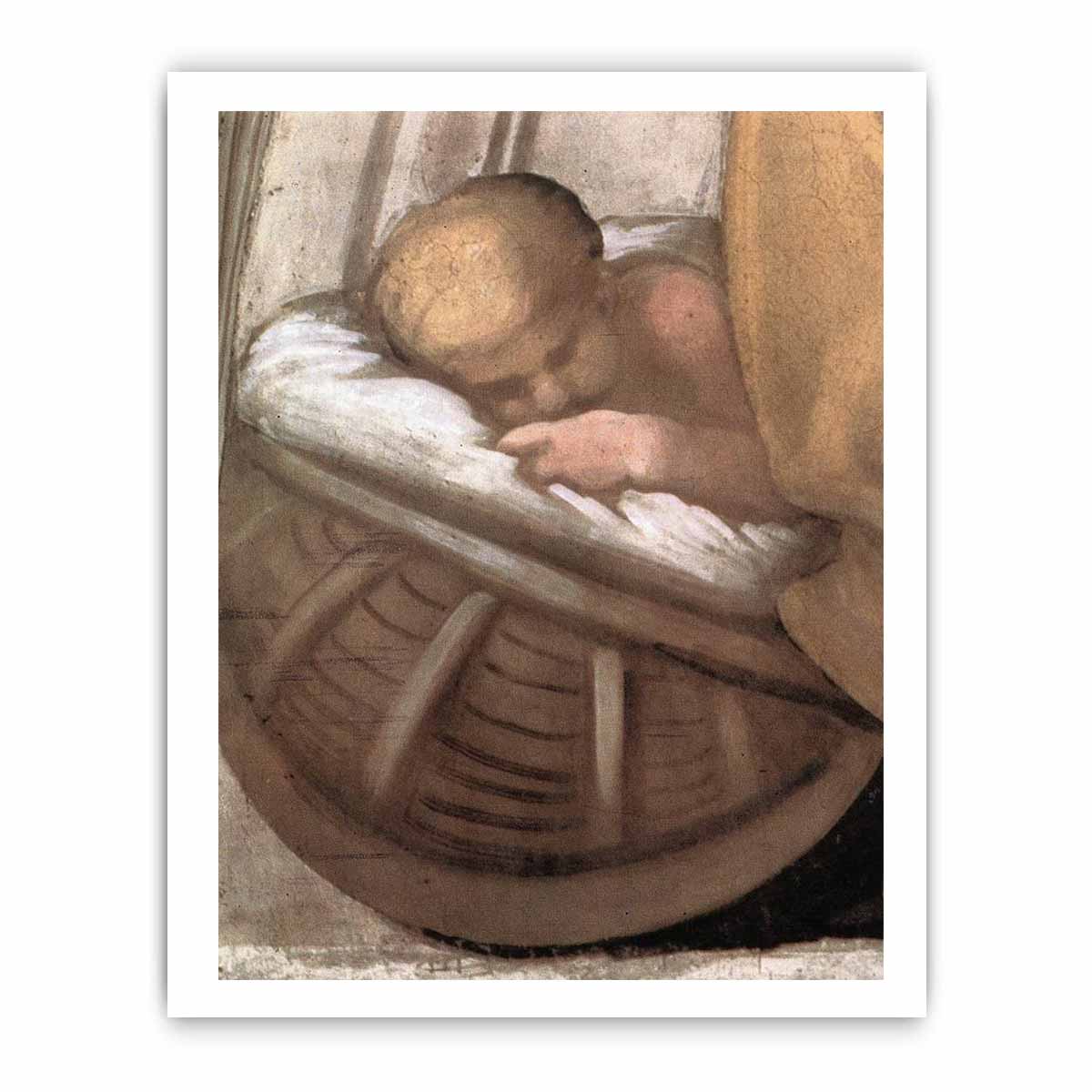 Hezekiah - Manasseh - Amon (detail) By Michelangelo Buonarroti