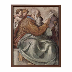 Deckenfresko zur Schöpfungsgeschichte in der Sixtinischen Kapelle, Szene in Lünette: Der Prophet Zacharias, Detail By Michelangelo Buonarroti