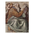 Ceiling fresco for the story of creation in the Sistine Chapel, scene in Bezel The Prophet Zacharias, detail