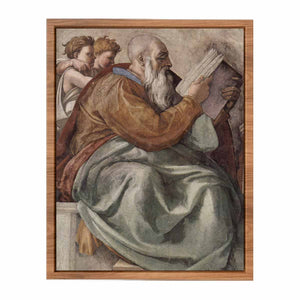 Deckenfresko zur Schöpfungsgeschichte in der Sixtinischen Kapelle, Szene in Lünette: Der Prophet Zacharias, Detail By Michelangelo Buonarroti