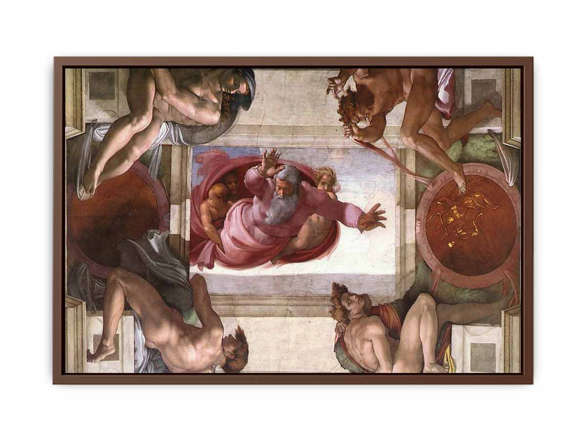 Separation of the Earth from the Waters (with ignudi and medallions) By Michelangelo Buonarroti
