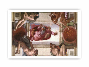 Separation of the Earth from the Waters (with ignudi and medallions) By Michelangelo Buonarroti