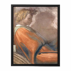 Detail des Naason-Freskos: Naason (restauriert) in einer Lünette nahe dem Altar By Michelangelo Buonarroti