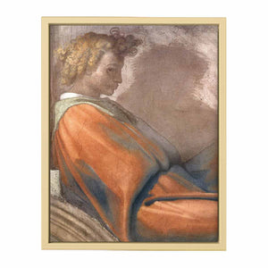 Detail des Naason-Freskos: Naason (restauriert) in einer Lünette nahe dem Altar By Michelangelo Buonarroti