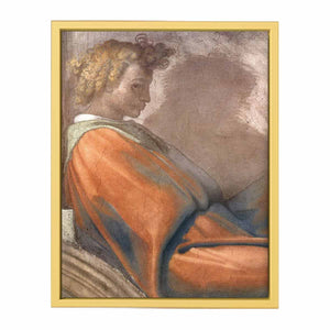 Detail des Naason-Freskos: Naason (restauriert) in einer Lünette nahe dem Altar By Michelangelo Buonarroti