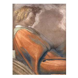 Detail des Naason-Freskos: Naason (restauriert) in einer Lünette nahe dem Altar By Michelangelo Buonarroti