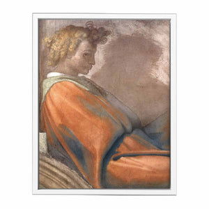 Detail des Naason-Freskos: Naason (restauriert) in einer Lünette nahe dem Altar By Michelangelo Buonarroti