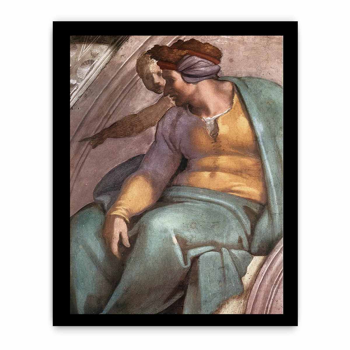 Uzziah - Jotham - Ahaz (detail) By Michelangelo Buonarroti