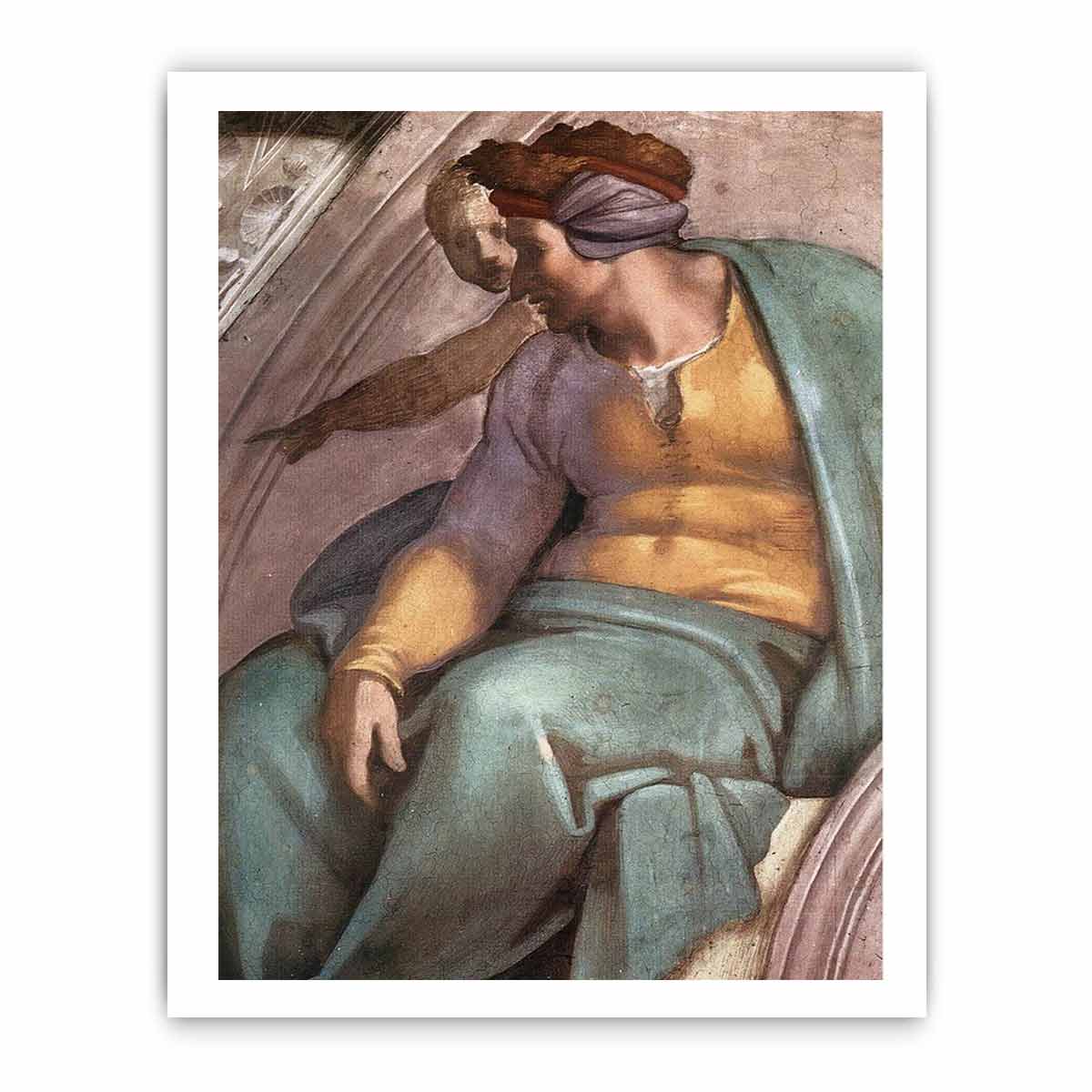 Uzziah - Jotham - Ahaz (detail) By Michelangelo Buonarroti