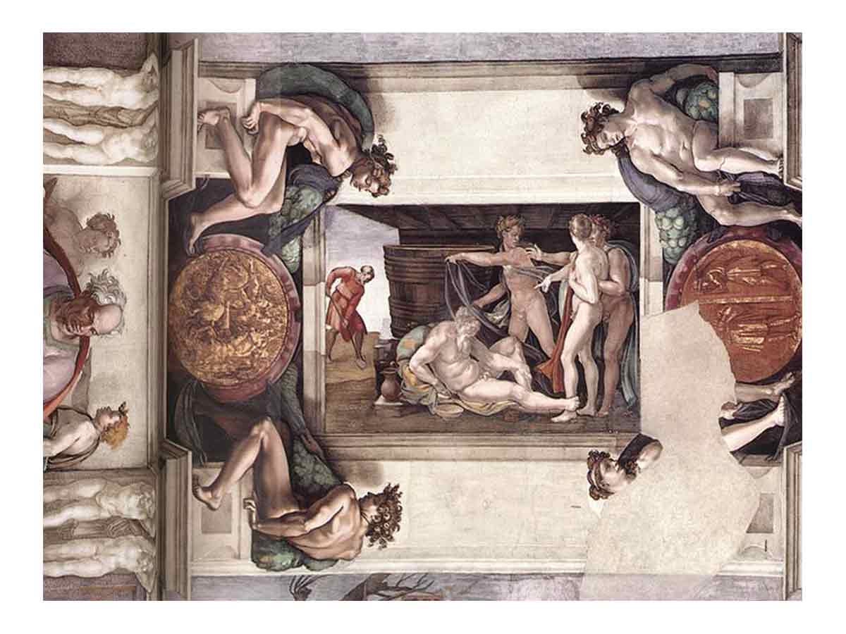 Sistine chapel ceiling: bay 1 By Michelangelo Buonarroti