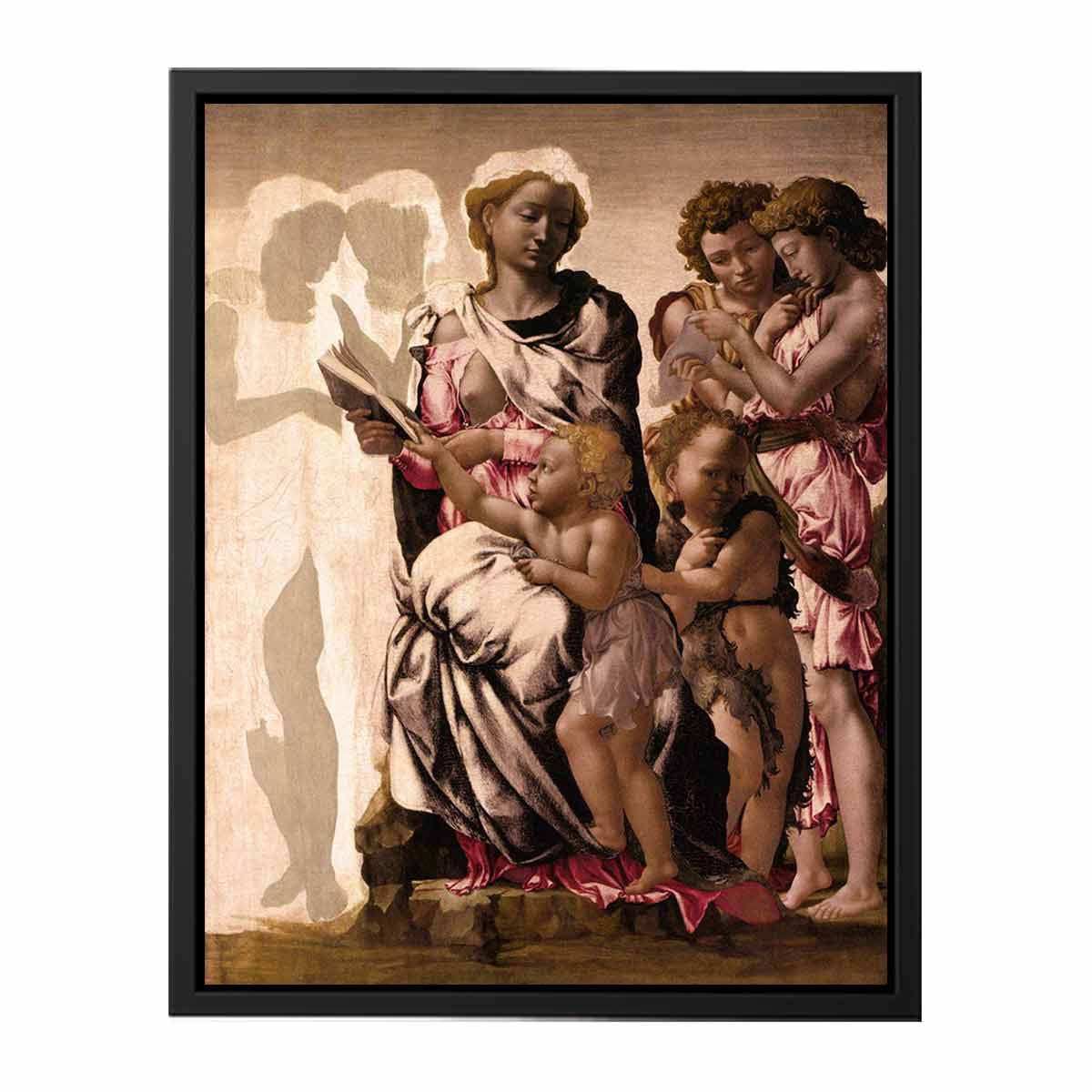Virgin and Child with St John and Angels By Michelangelo Buonarroti