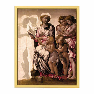 Virgin and Child with St John and Angels By Michelangelo Buonarroti
