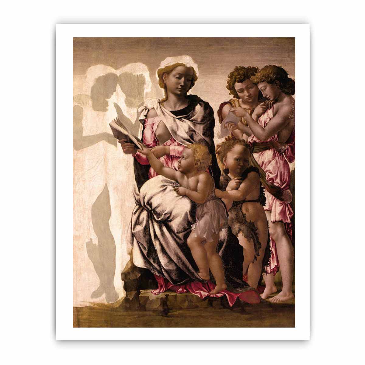 Virgin and Child with St John and Angels By Michelangelo Buonarroti