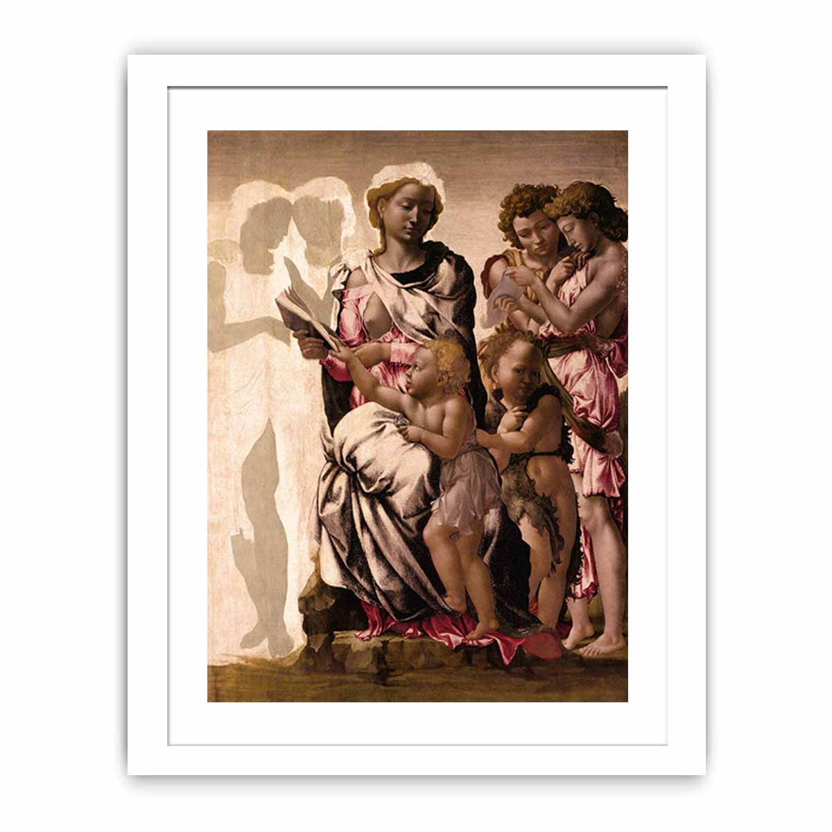 Virgin and Child with St John and Angels By Michelangelo Buonarroti
