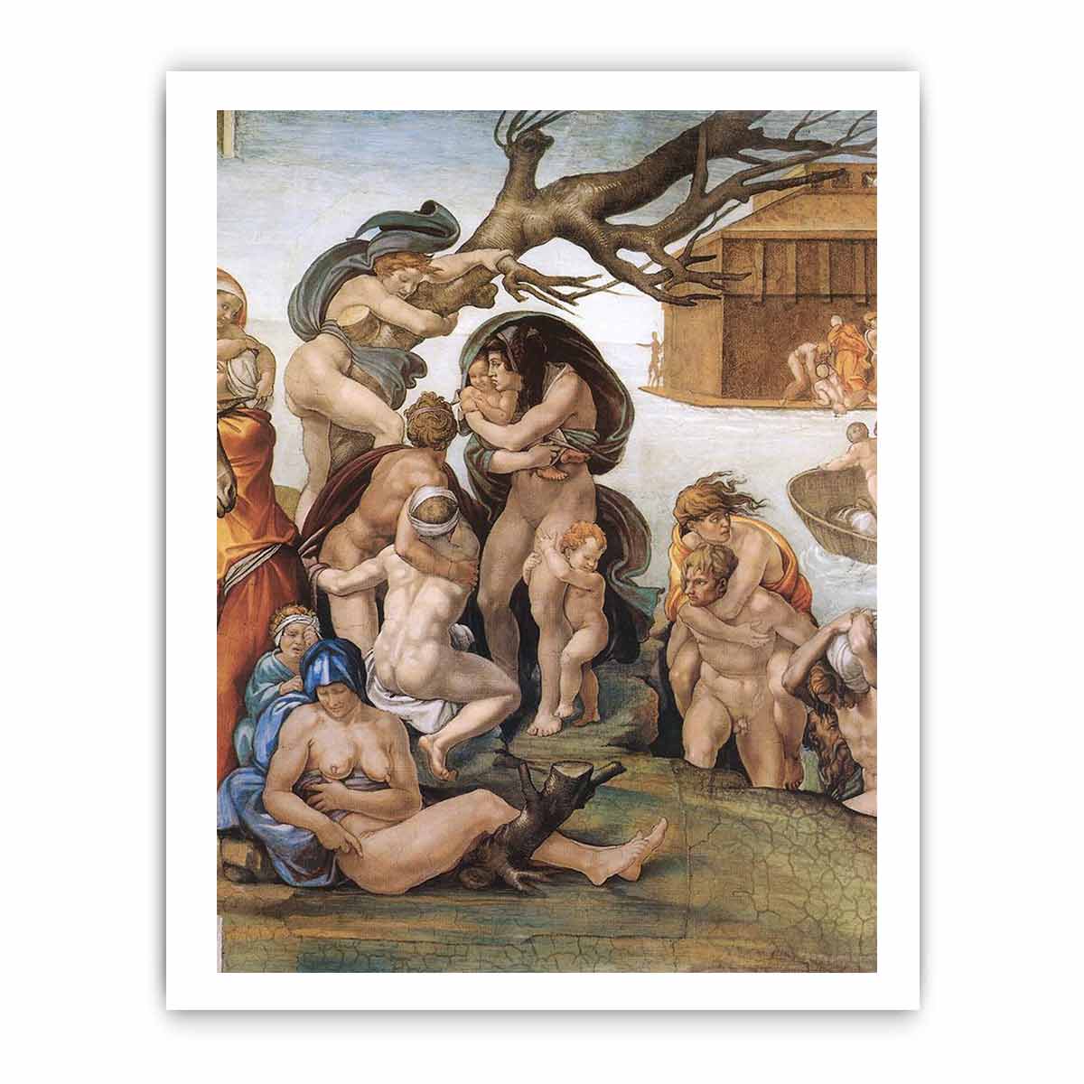 The Deluge (detail) By Michelangelo Buonarroti