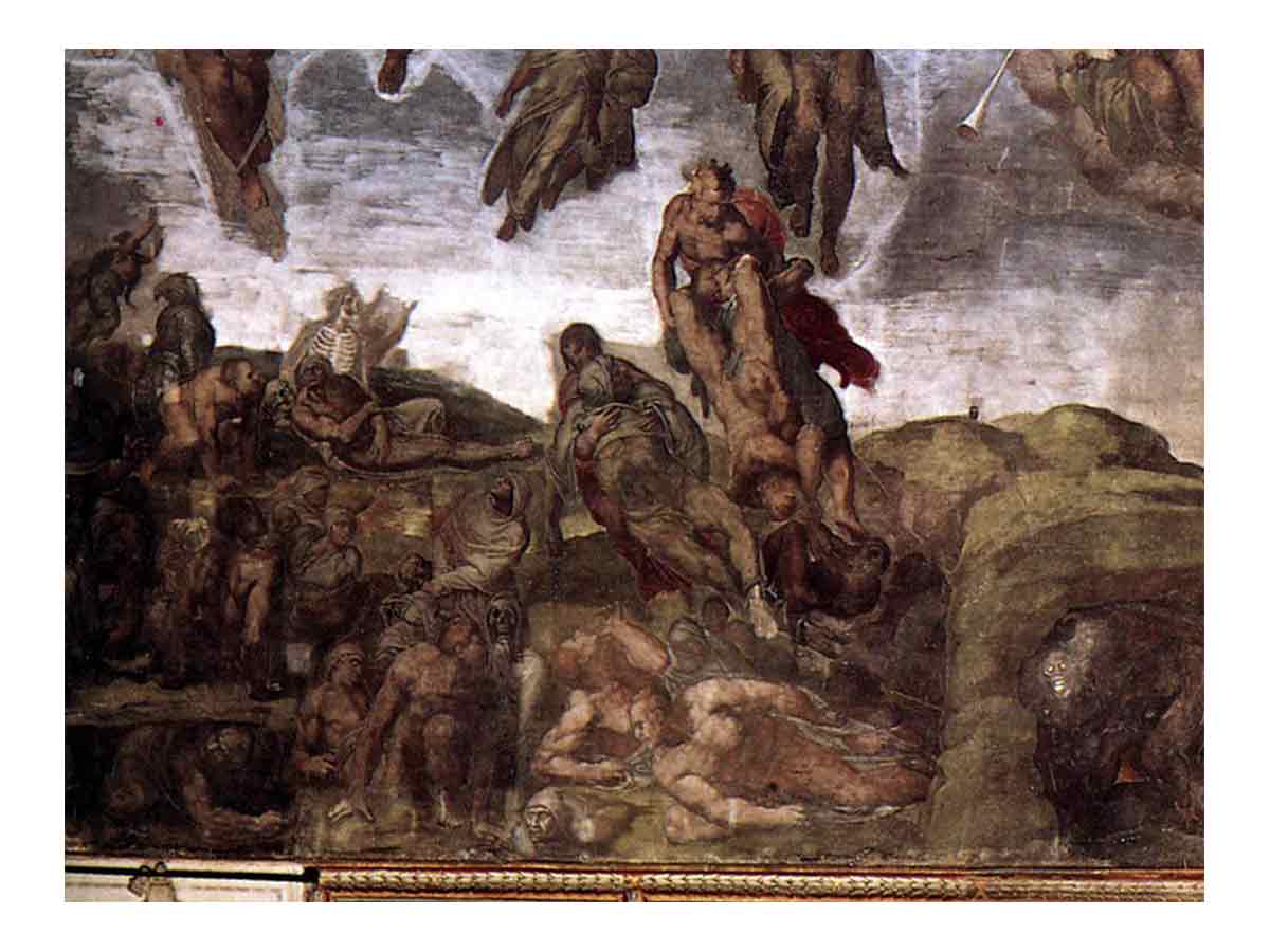 The Last Judgment (detail) By Michelangelo Buonarroti