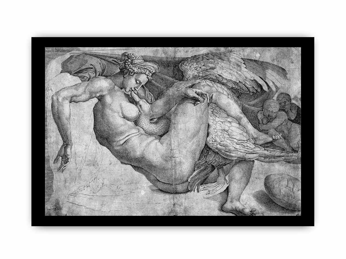Leda and the Swan By Michelangelo Buonarroti